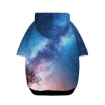 Night Sky Milky Way Print Dog Zip Up Hoodie