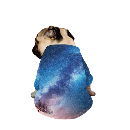 Night Sky Milky Way Print Dog Zip Up Jacket