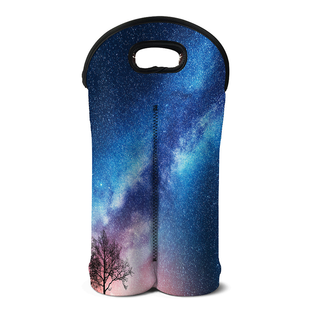 Night Sky Milky Way Print Double Neoprene Wine Tote