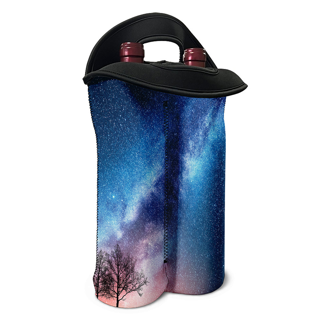 Night Sky Milky Way Print Double Neoprene Wine Tote