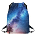 Night Sky Milky Way Print Drawstring Backpack
