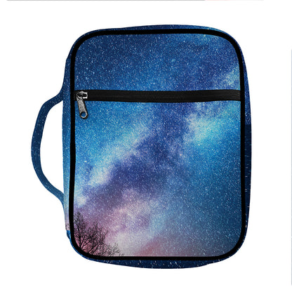 Night Sky Milky Way Print Front Pocket Bible Bag