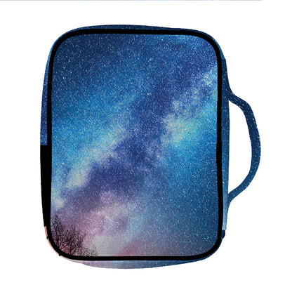 Night Sky Milky Way Print Front Pocket Bible Bag