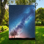 Night Sky Milky Way Print Garden Flag
