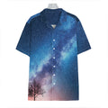 Night Sky Milky Way Print Hawaiian Shirt