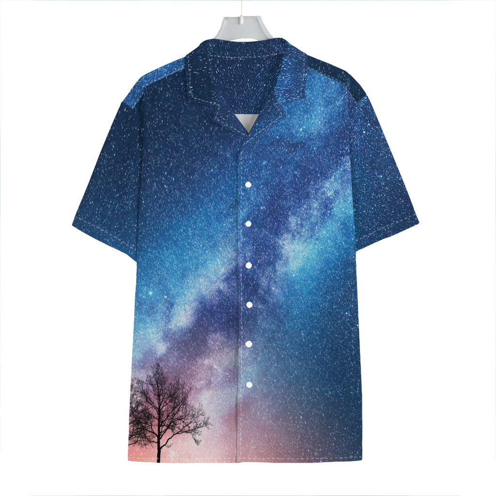 Night Sky Milky Way Print Hawaiian Shirt