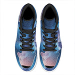 Night Sky Milky Way Print High Top Leather Sneakers