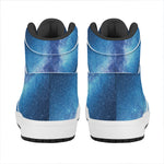 Night Sky Milky Way Print High Top Leather Sneakers