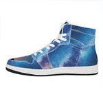 Night Sky Milky Way Print High Top Leather Sneakers