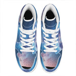Night Sky Milky Way Print High Top Leather Sneakers
