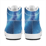 Night Sky Milky Way Print High Top Leather Sneakers