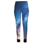 Night Sky Milky Way Print High-Waisted Pocket Leggings