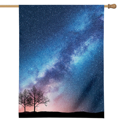 Night Sky Milky Way Print House Flag