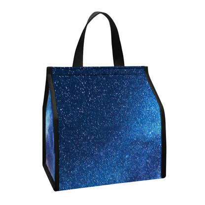 Night Sky Milky Way Print Insulated Lunch Tote