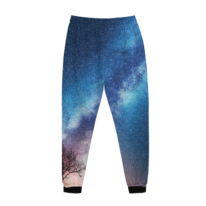 Night Sky Milky Way Print Jogger Pants