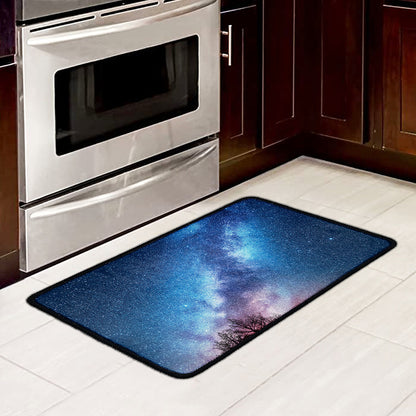 Night Sky Milky Way Print Kitchen Mat
