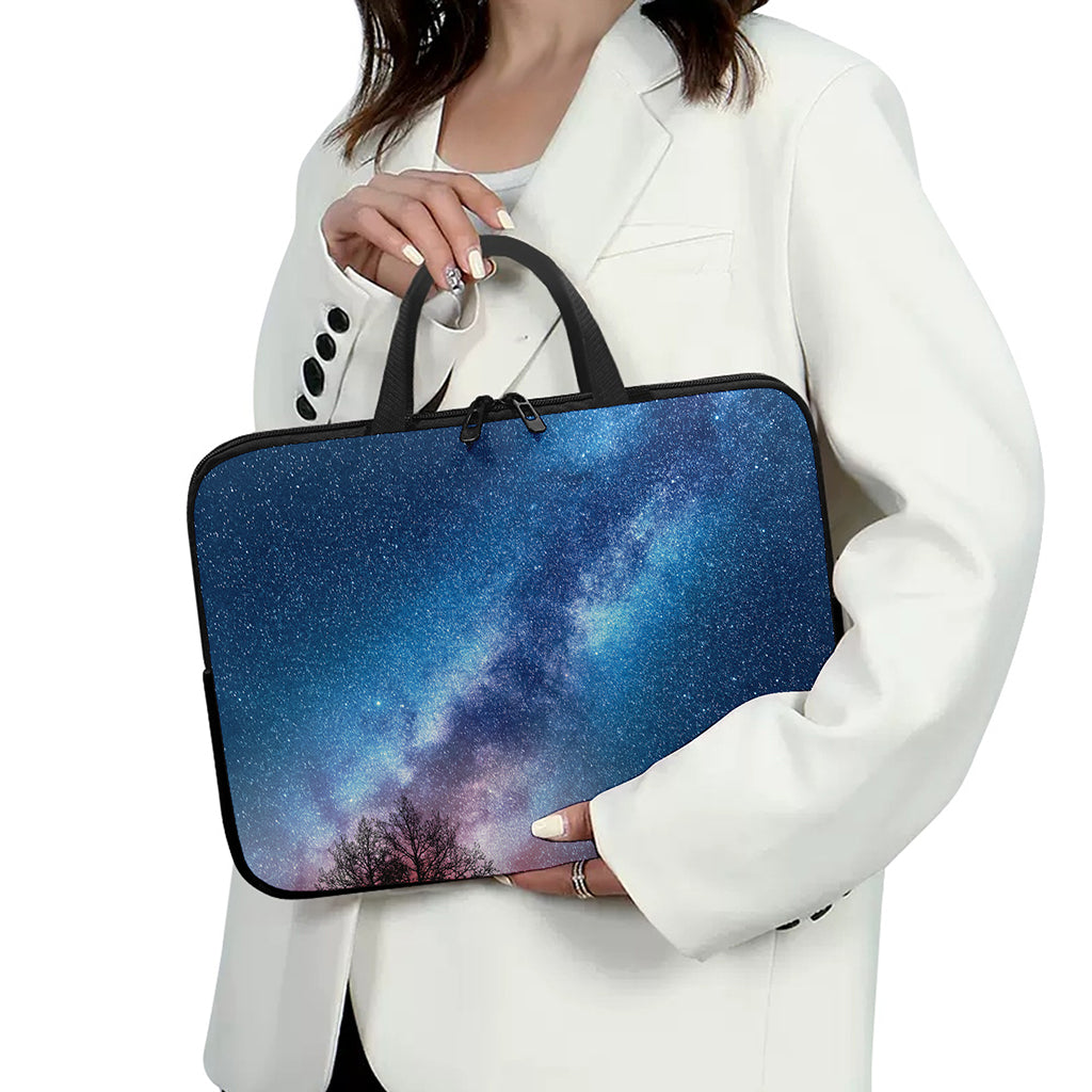 Night Sky Milky Way Print Laptop Sleeve With Handle