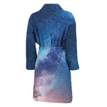 Night Sky Milky Way Print Men's Bathrobe
