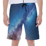 Night Sky Milky Way Print Men's Beach Shorts