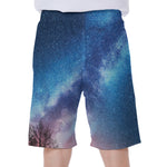 Night Sky Milky Way Print Men's Beach Shorts