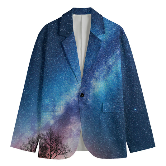Night Sky Milky Way Print Men's Blazer