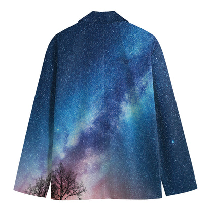 Night Sky Milky Way Print Men's Blazer