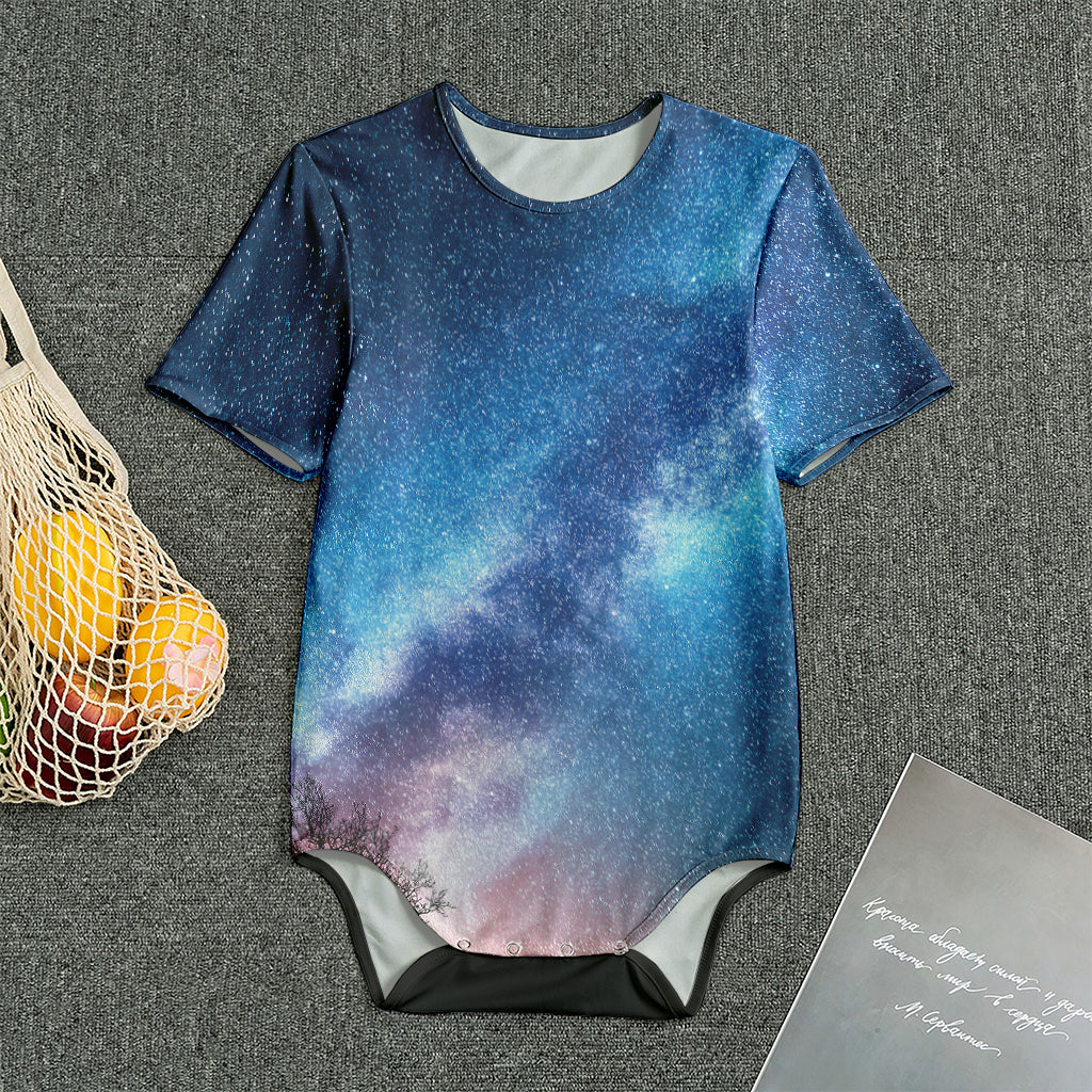 Night Sky Milky Way Print Men's Bodysuit