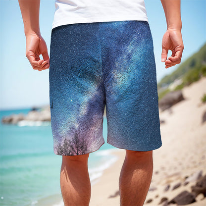 Night Sky Milky Way Print Men's Cargo Shorts