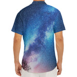 Night Sky Milky Way Print Men's Deep V-Neck Shirt
