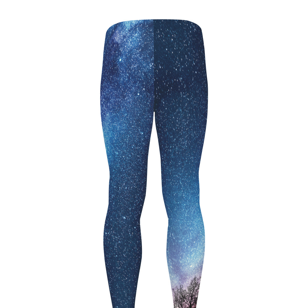 Night Sky Milky Way Print Men's leggings
