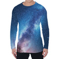 Night Sky Milky Way Print Men's Long Sleeve T-Shirt