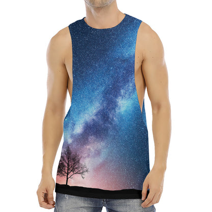 Night Sky Milky Way Print Men's Muscle Tank Top