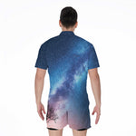 Night Sky Milky Way Print Men's Rompers