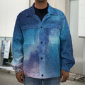 Night Sky Milky Way Print Men's Shirt Jacket