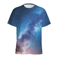 Night Sky Milky Way Print Men's Athletic T-Shirt