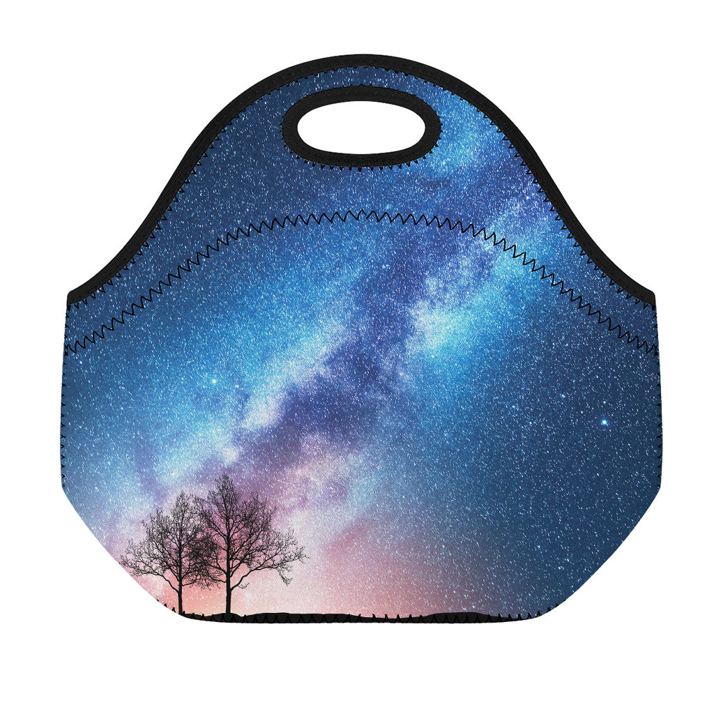 Night Sky Milky Way Print Neoprene Lunch Bag