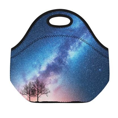 Night Sky Milky Way Print Neoprene Lunch Bag