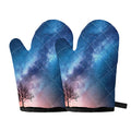 Night Sky Milky Way Print Oven Mitts