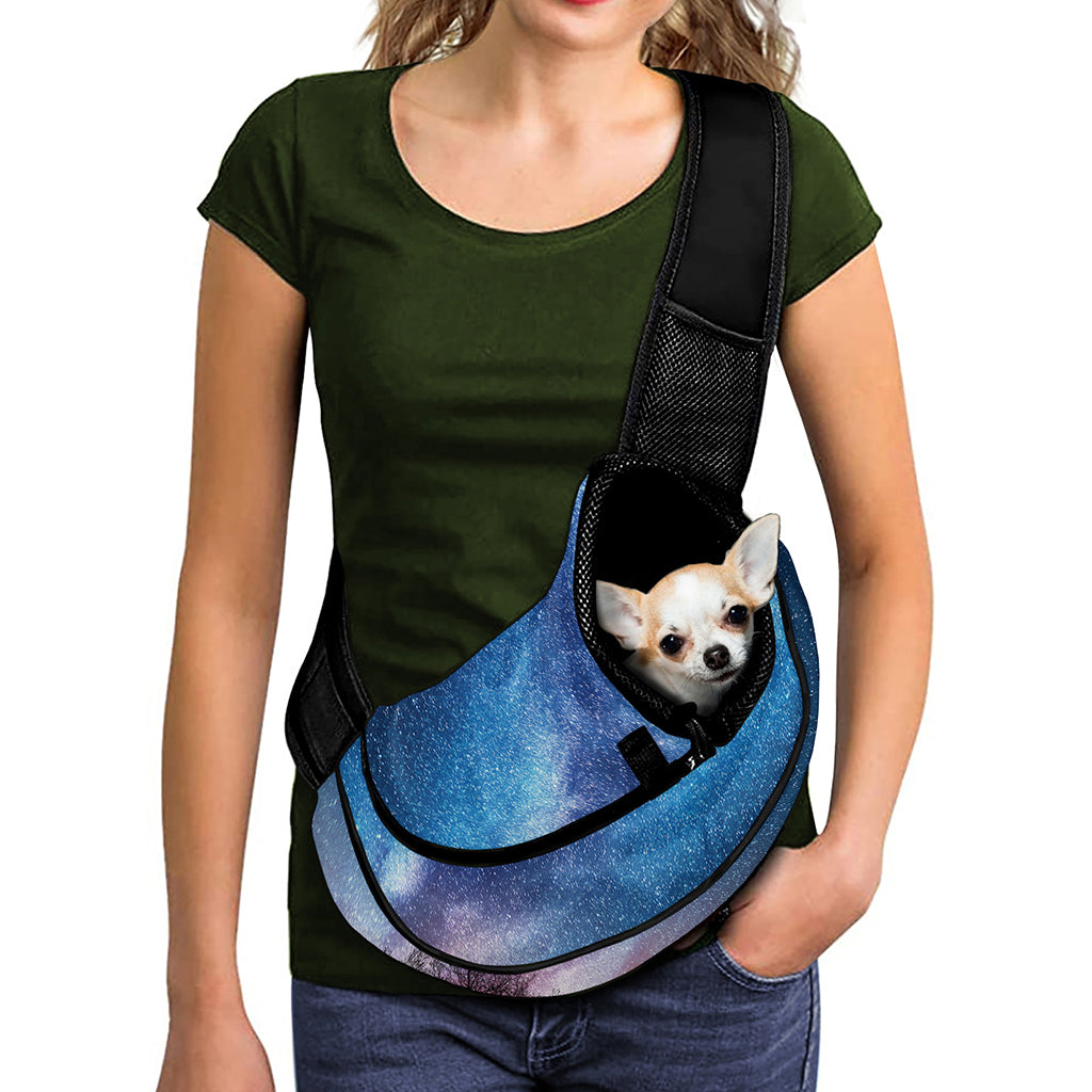 Night Sky Milky Way Print Pet Sling Carrier