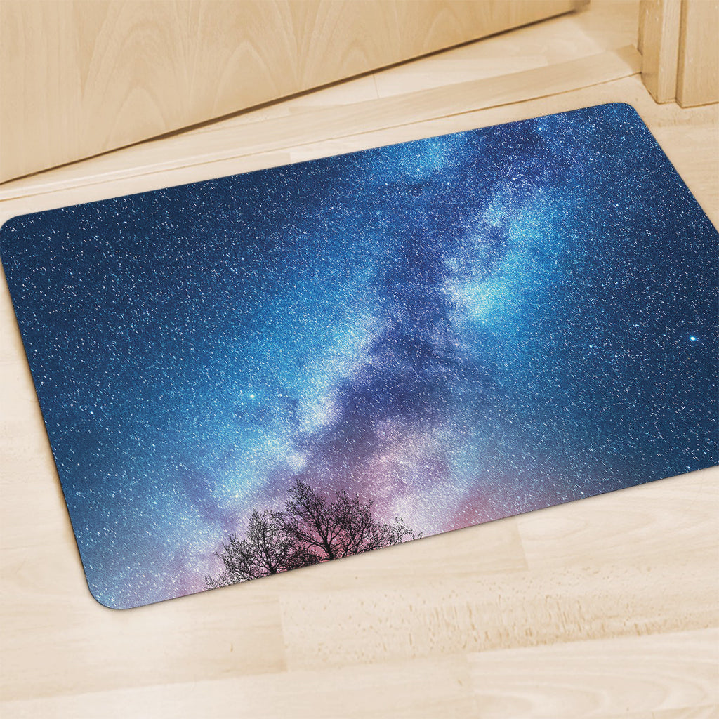 Night Sky Milky Way Print Polyester Doormat