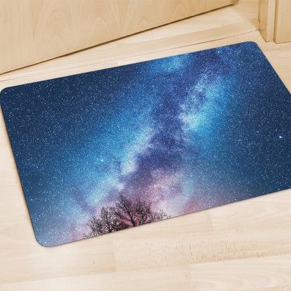Night Sky Milky Way Print Polyester Doormat