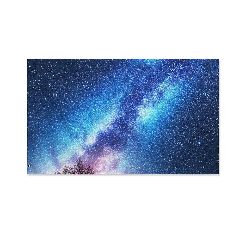 Night Sky Milky Way Print Polyester Flag