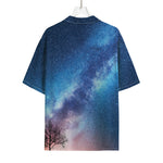 Night Sky Milky Way Print Rayon Hawaiian Shirt