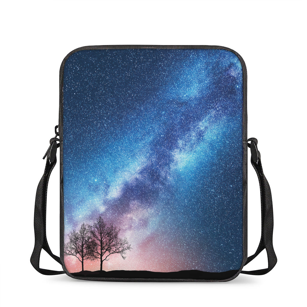 Night Sky Milky Way Print Rectangular Crossbody Bag
