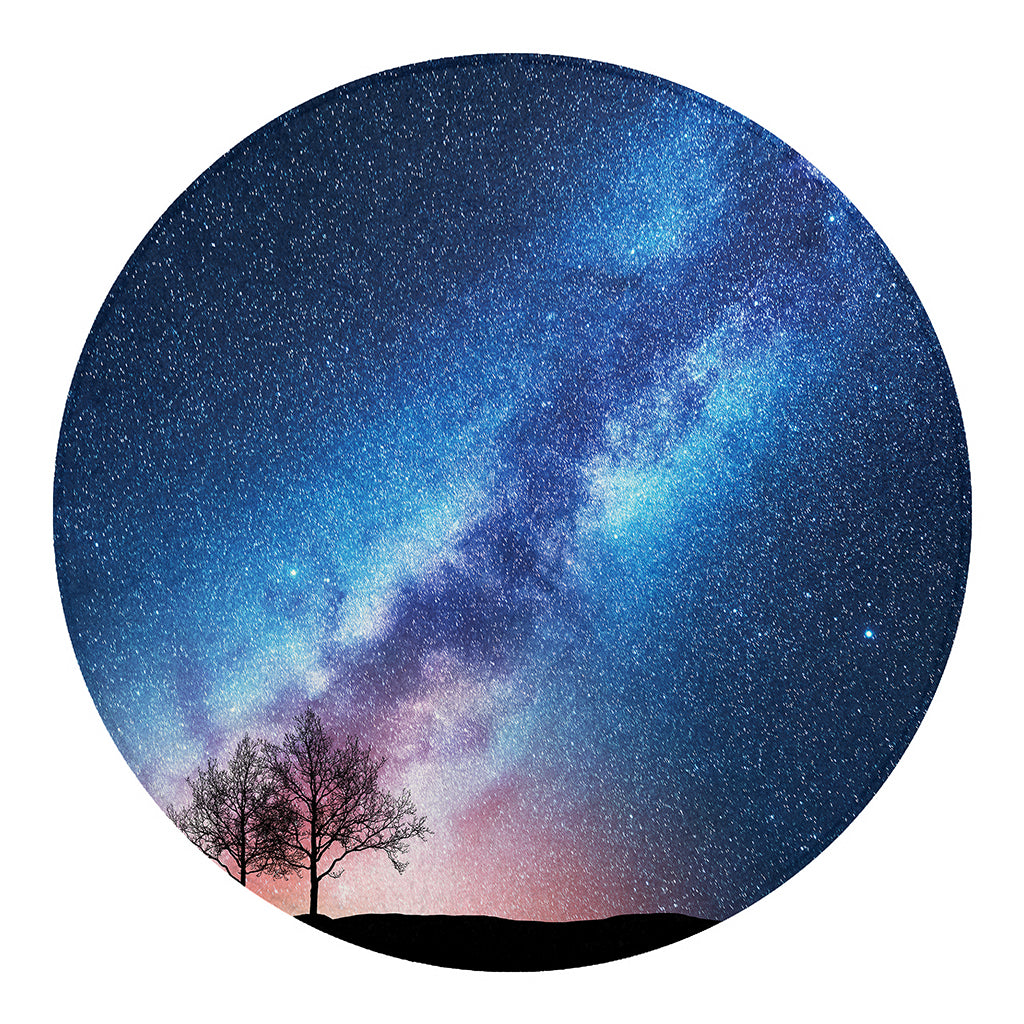 Night Sky Milky Way Print Round Blanket