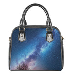 Night Sky Milky Way Print Shoulder Handbag