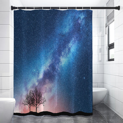 Night Sky Milky Way Print Shower Curtain
