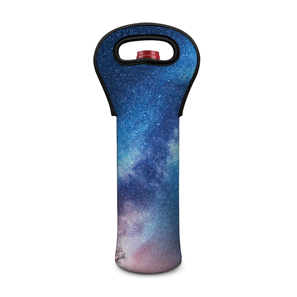Night Sky Milky Way Print Single Neoprene Wine Tote