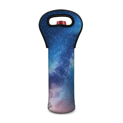 Night Sky Milky Way Print Single Neoprene Wine Tote