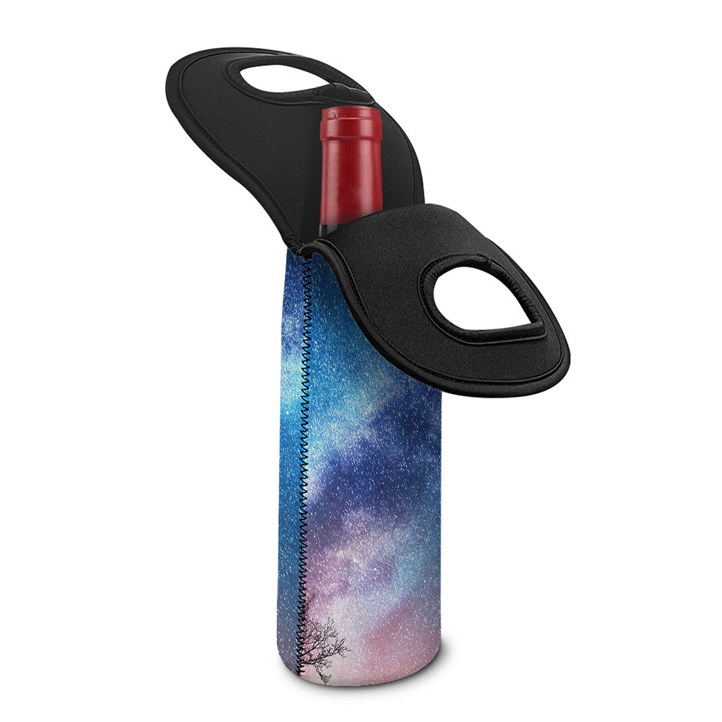 Night Sky Milky Way Print Single Neoprene Wine Tote